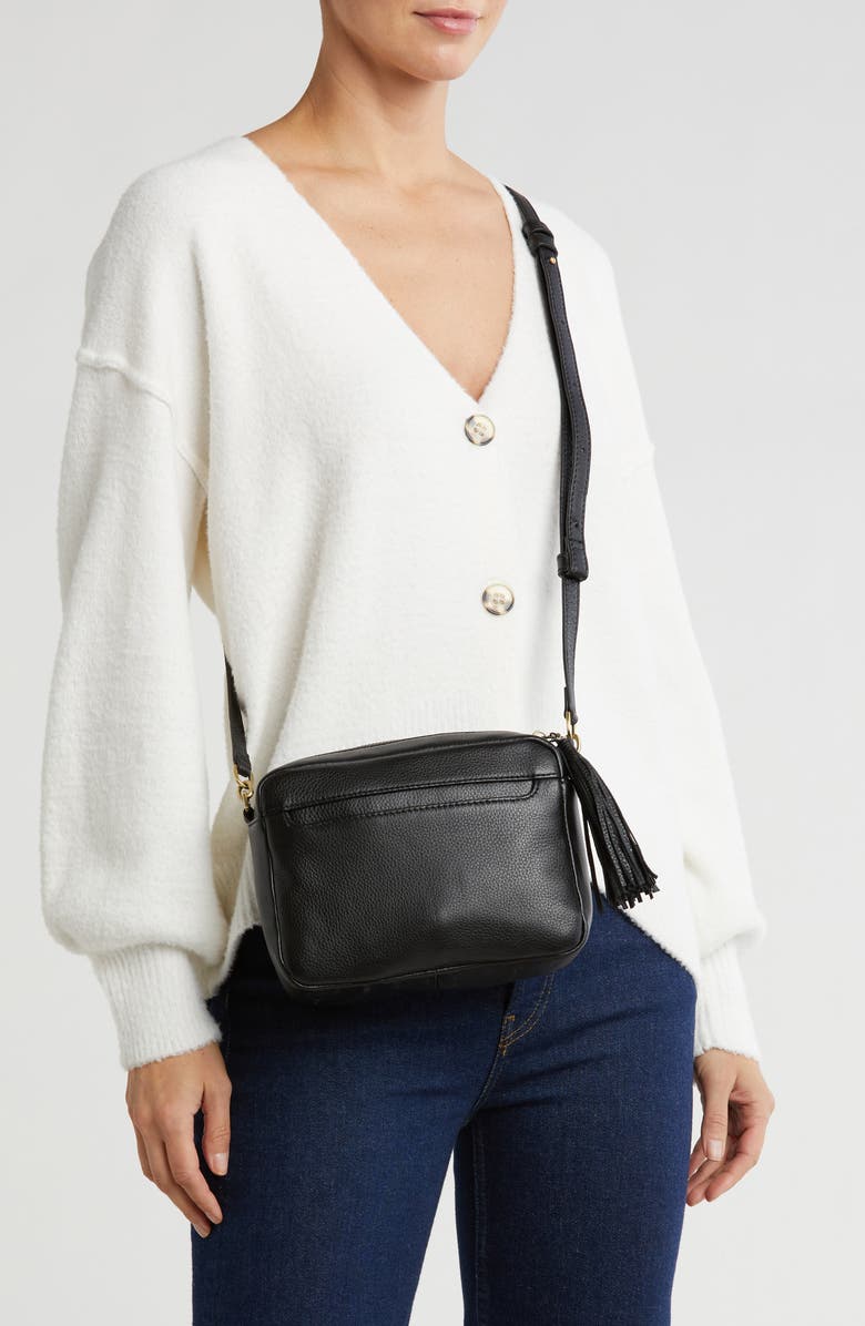 HOBO Renny Tassel Camera Crossbody Bag, Alternate, color, Black