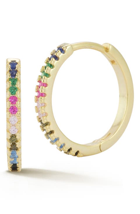 Cubic Zirconia Hoop Earrings