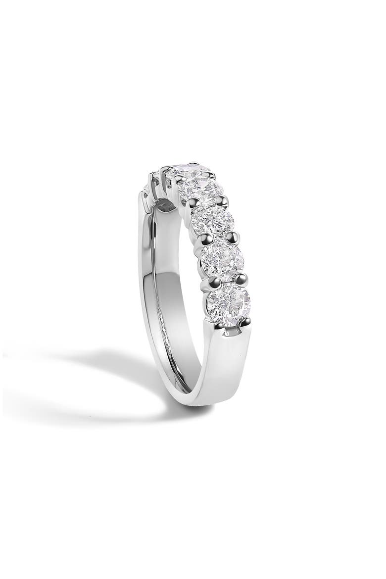 14K Gold 1 1/2 Ctw Diamond 7 Stone Band Ring, Alternate, color, White Gold