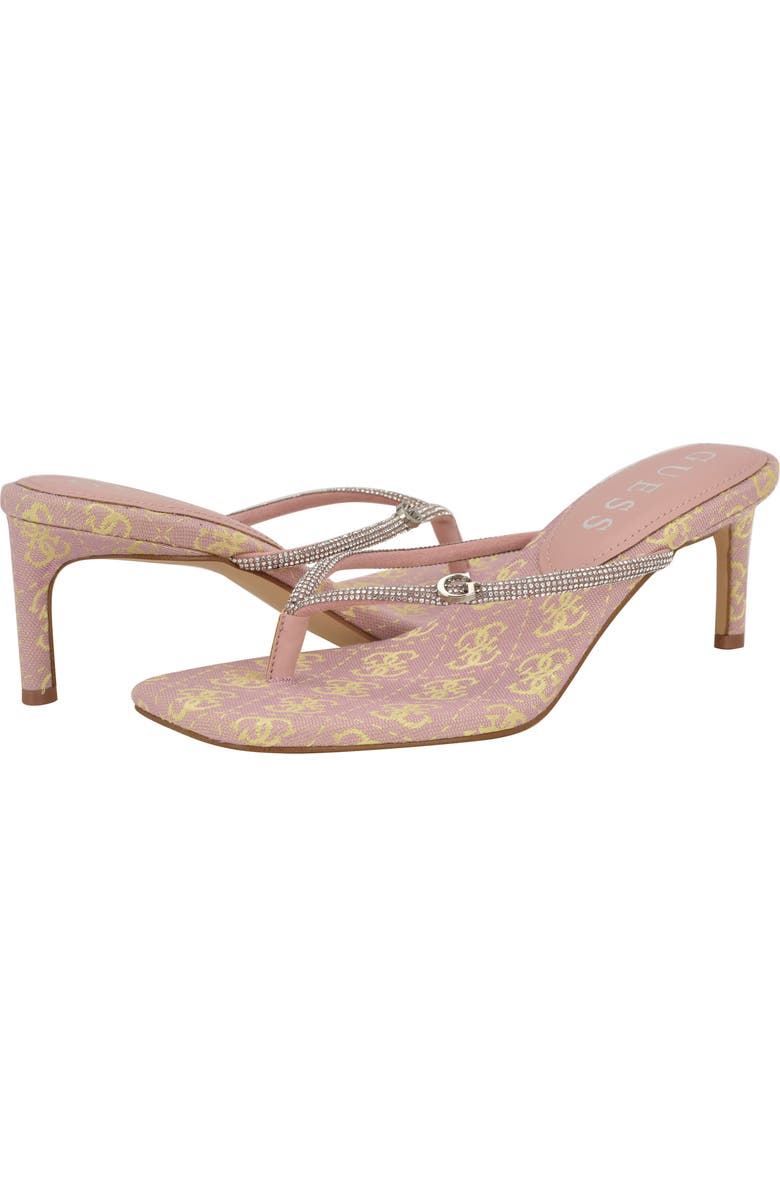 GUESS Crystal Embellished Sandal, Alternate, color, Light Pink