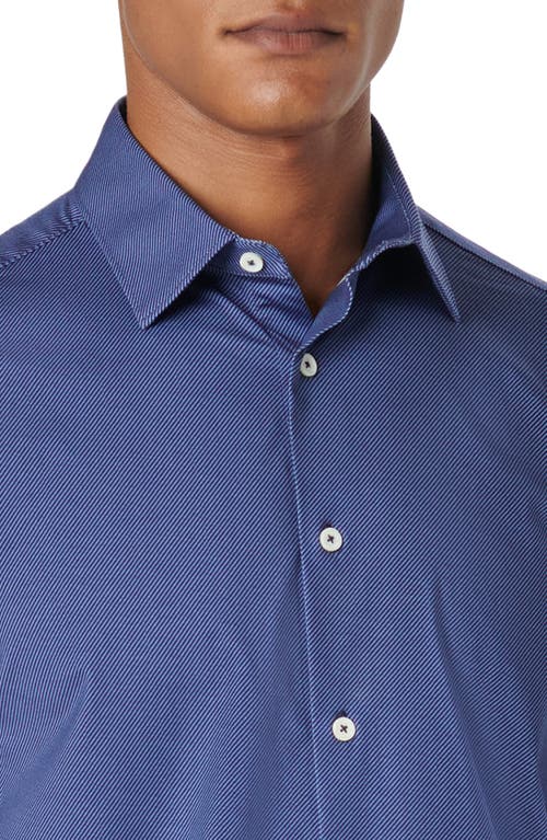 Bugatchi Miles Ooohcotton® Stripe Short Sleeve Button-up Shirt
