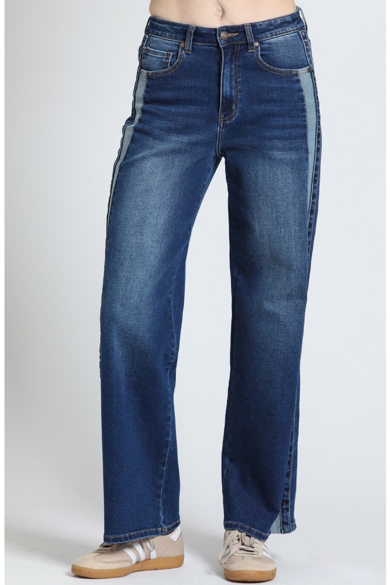 Side Line Mid Rise Bootcut Jeans, Main, color, MIDNIGHT INDIGO