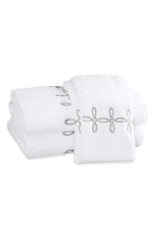 Matouk Gordian Knot Wash Cloth In Silver