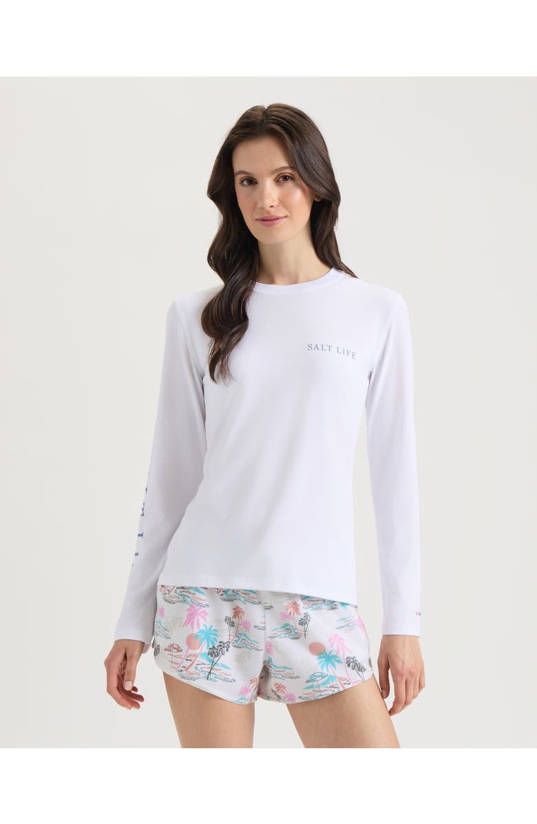 Salt Life Livin SLX Performance Long Sleeve Shirt, Main, color, White