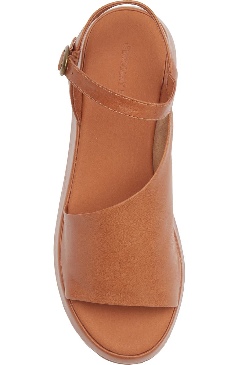 Chocolat Blu Etta Platform Wedge Sandal, Alternate, color, Camel Leather