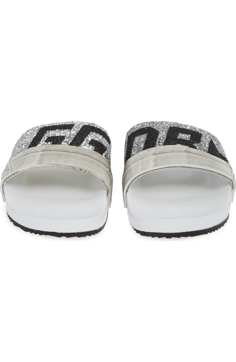Golden Goose Glitter Poolstar Sport Slide, Alternate, color,