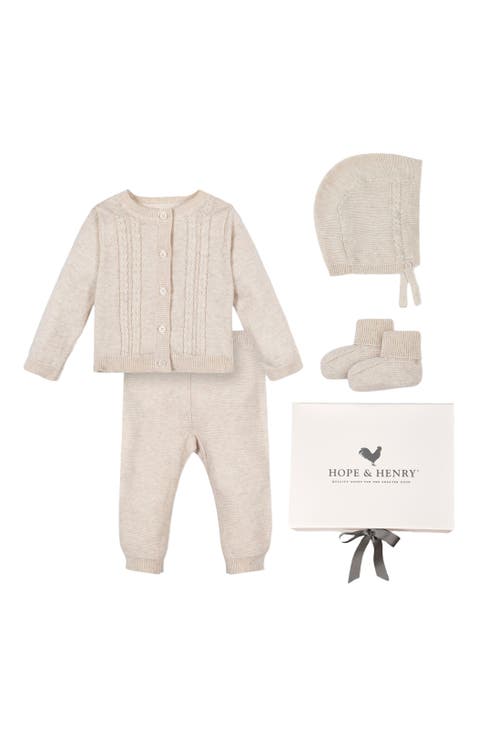 Baby Organic 5 Piece Knit Gift Set with Box, Infant