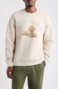 SANTO STUDIO Thugs Need Hugs Football Graphic Sweatshirt