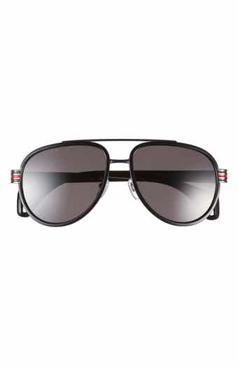 Gucci 58mm Polarized Aviator Sunglasses