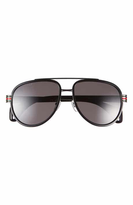 Gucci 58mm Polarized Aviator Sunglasses
