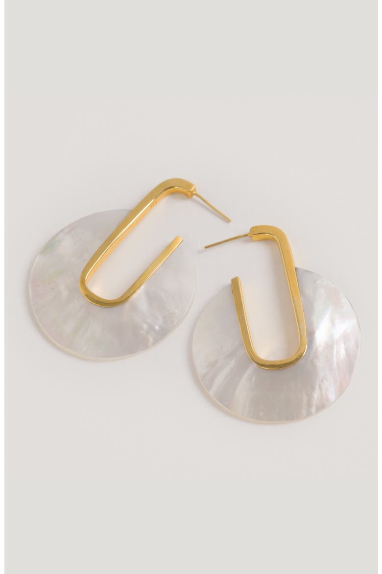 Warrioress Hoops Earrings, Alternate, color, Gold