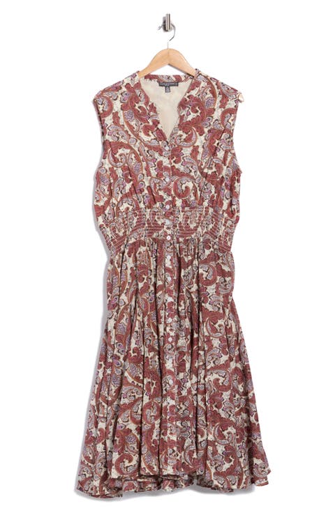 Sleeveless Button Front A-Line Dress