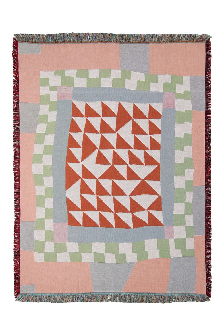Barlow Woven Throw Blanket, Main, color, PINK MULTI