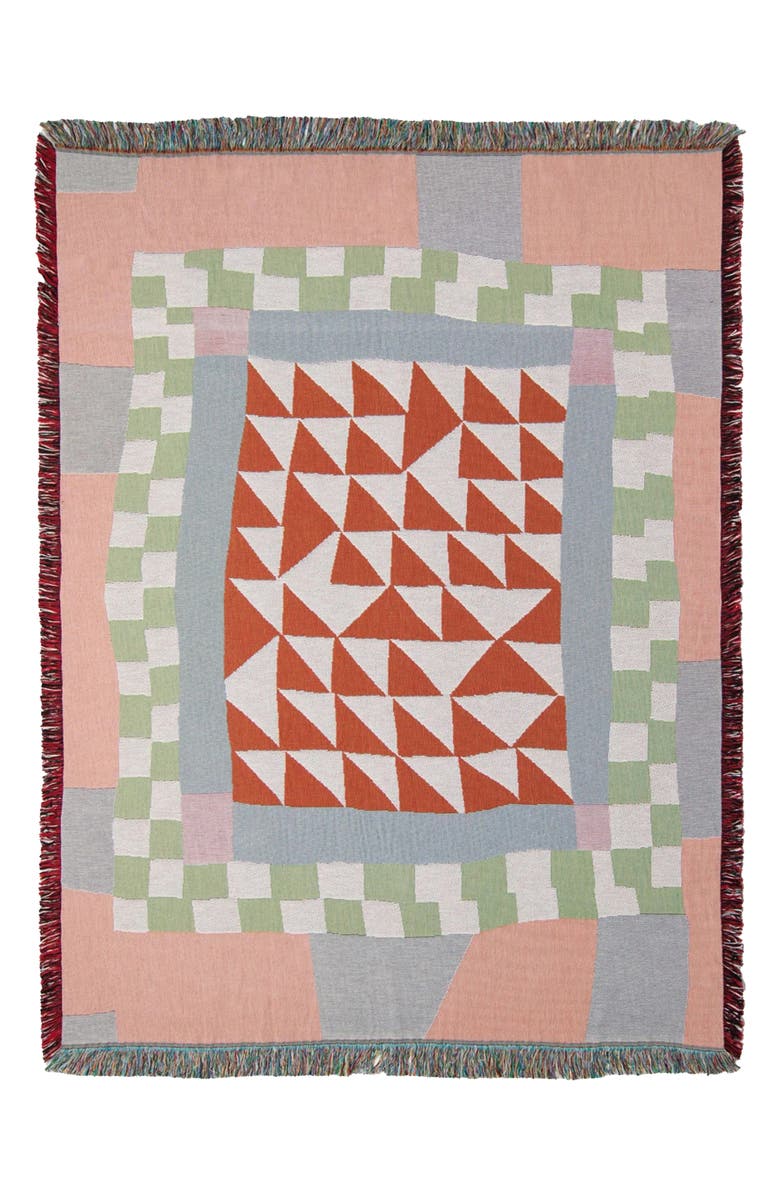 Slowdown Studio Barlow Woven Throw Blanket, Main, color, Pink Multi