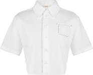 PCFG Pure Cotton Free Heaven Striped Crop Shirt