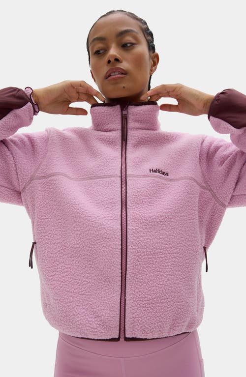 Halfdays Chapelle Water Repellent Fleece Jacket In Pink