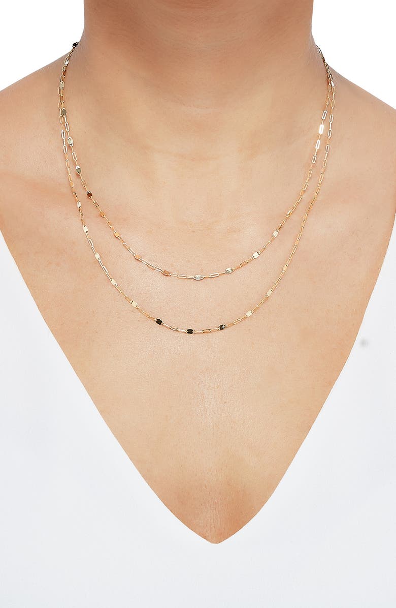 Frankie & Zoe 14K Yellow Gold Mirror Chain Layered Necklace, Alternate, color, Yellow Gold