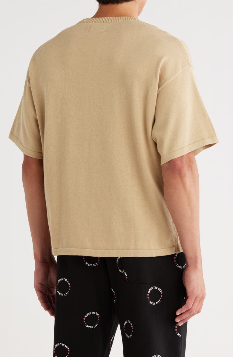 HONOR THE GIFT Sounds Short Sleeve Cotton Sweater, Alternate, color, 