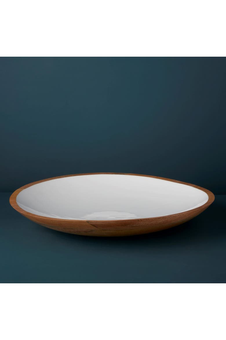 Madras Oversized Shallow Bowl, Alternate, color, Brown