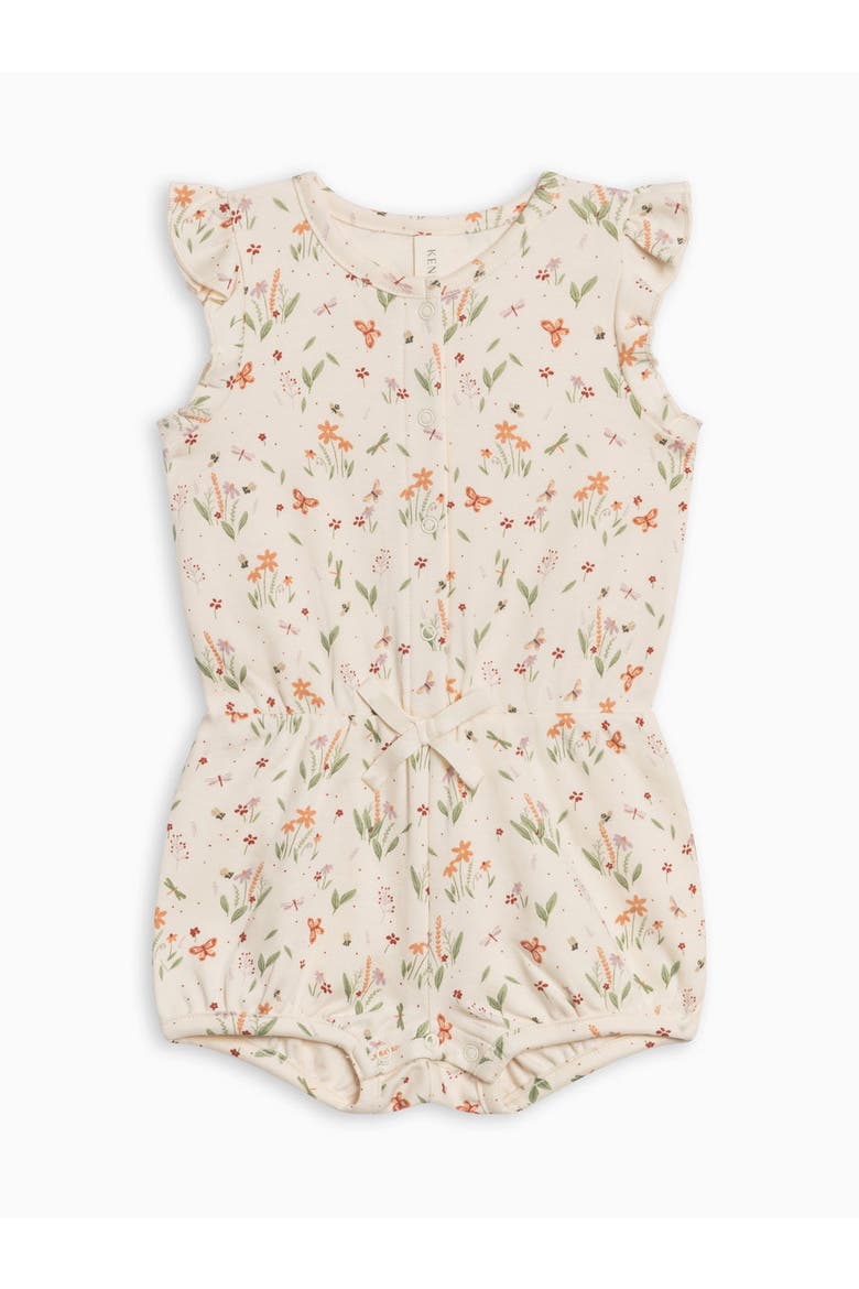Organic Amelia Romper, Alternate, color, Butterfly / Fog + Mint