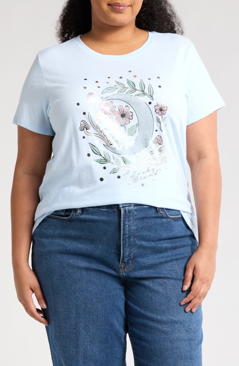 Lucky Brand Moon Foil Graphic T-Shirt, Main, color,