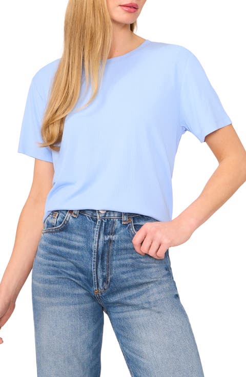 Rib Jersey Boxy Crop T-Shirt