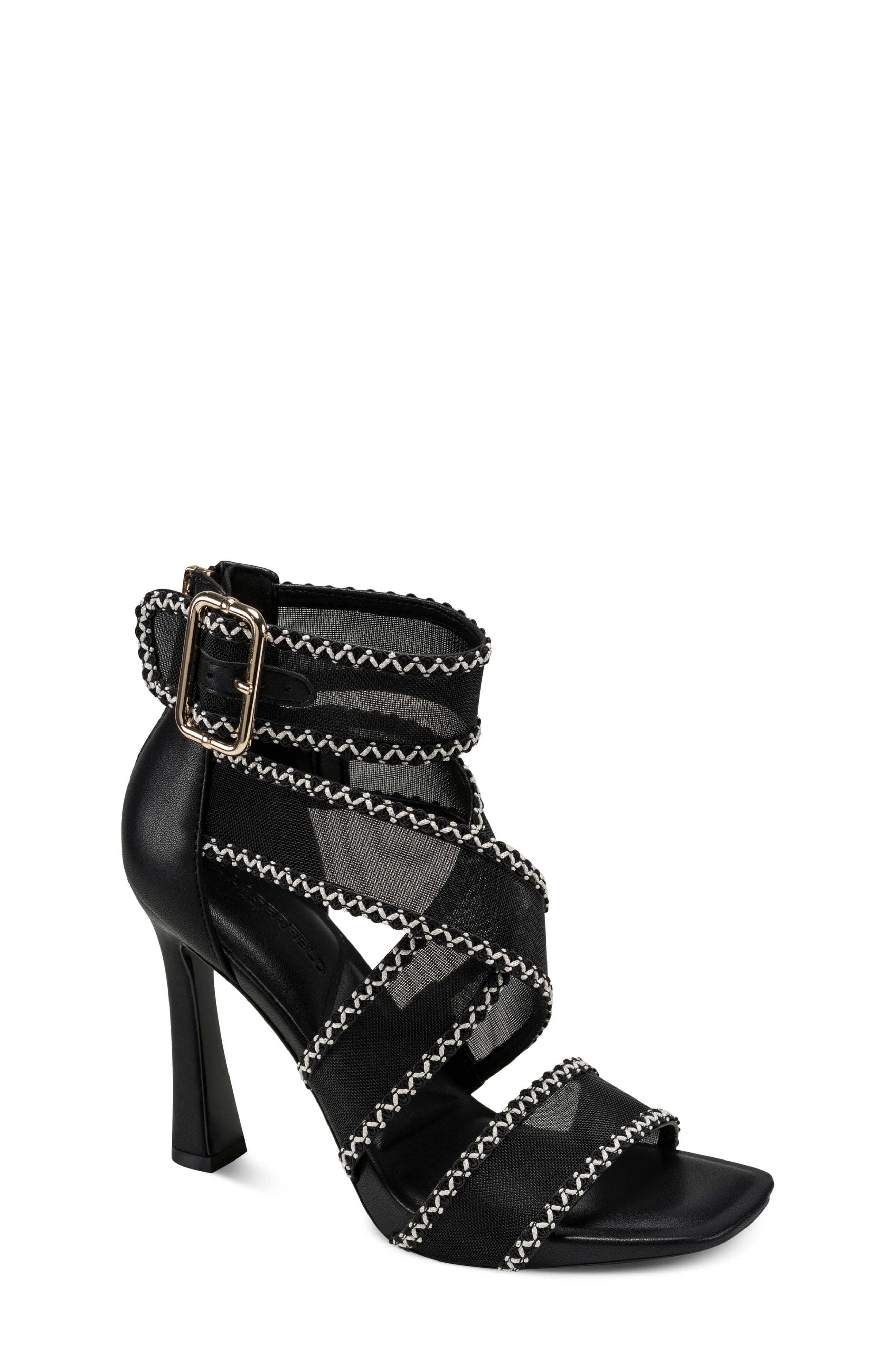 KARL LAGERFELD PARIS Careliz Ankle Strap Sandal, Main, color, 