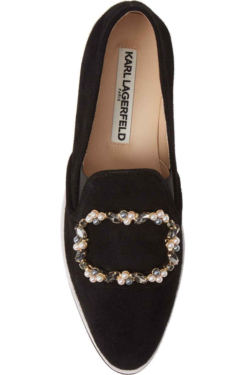 KARL LAGERFELD PARIS Embellished Slip-On Sneaker, Alternate, color,