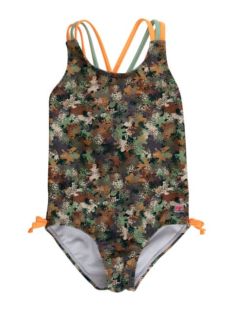 Girls UPF50+ Sun Protected Cross-Back One Piece