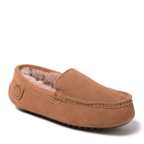 Fireside Mel Genuine Shearling Moccasin Slipper (Women)
