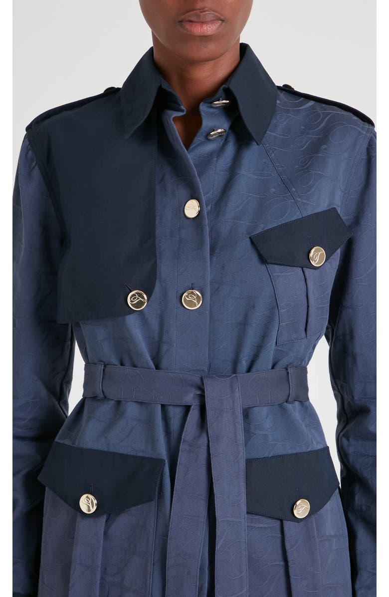 Temperley London Victory Shirt Jacket, Alternate, color, Sea Blue