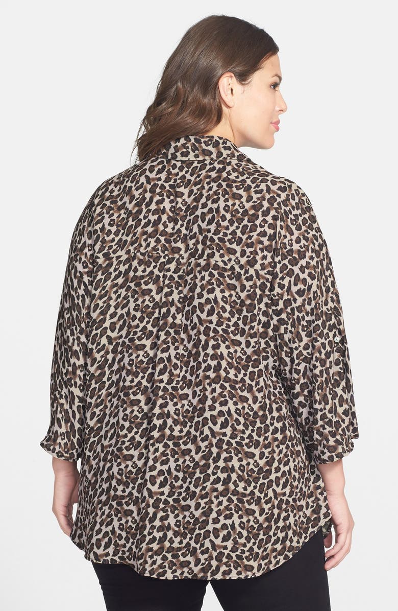 Bellatrix Leopard Print Tunic Top, Alternate, color, 