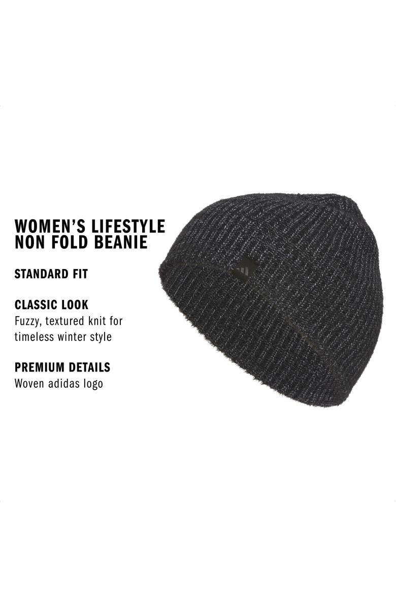 adidas Lifestyle Beanie, Alternate, color, Black/ Grey/ Black