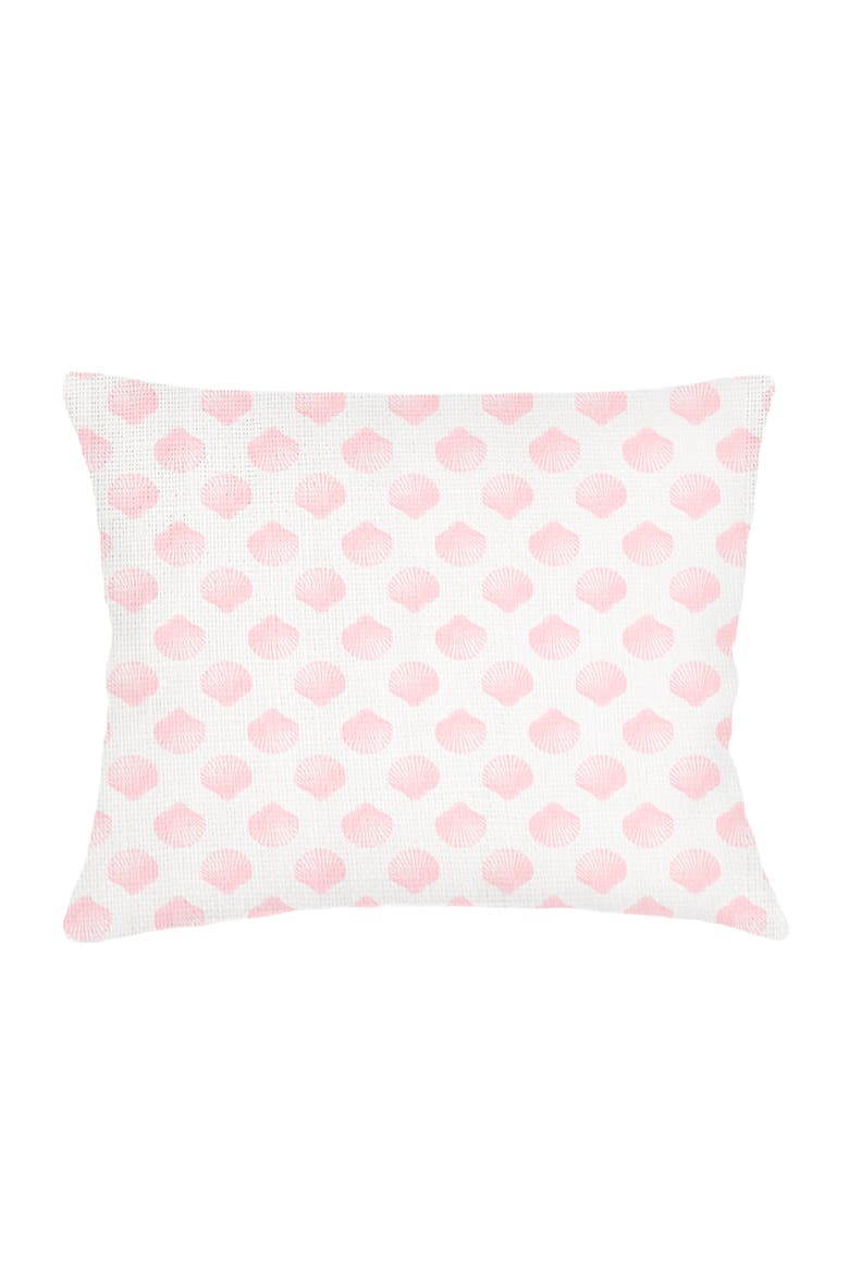 Retro Shell Linen Dutch Euro Pillow with Down Insert, Main, color, Palm Beach Pink