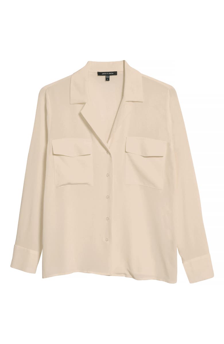 Judith & Charles Nimes Silk Blouse, Alternate, color, 