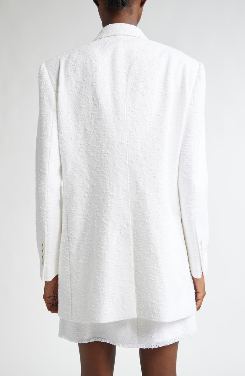 Dolce&Gabbana Single Breasted Raschel Tweed Blazer, Alternate, color, Bianco Ottico