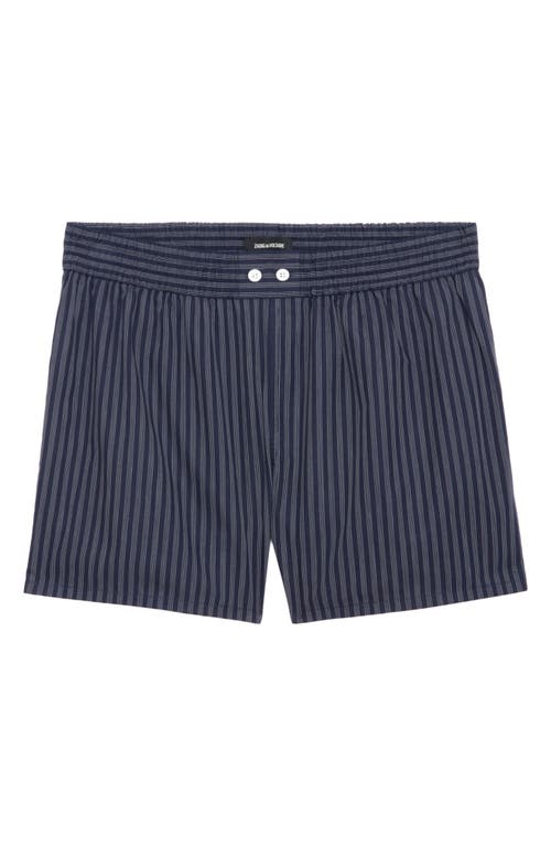 ZADIG & VOLTAIRE ZADIG & VOLTAIRE PAX POP STRIPE COTTON SHORTS