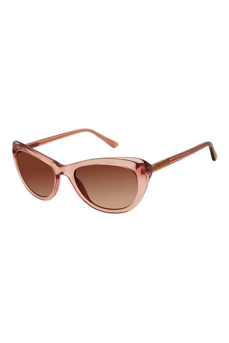 54mm Cat Eye Sunglasses, Main, color, BROWN
