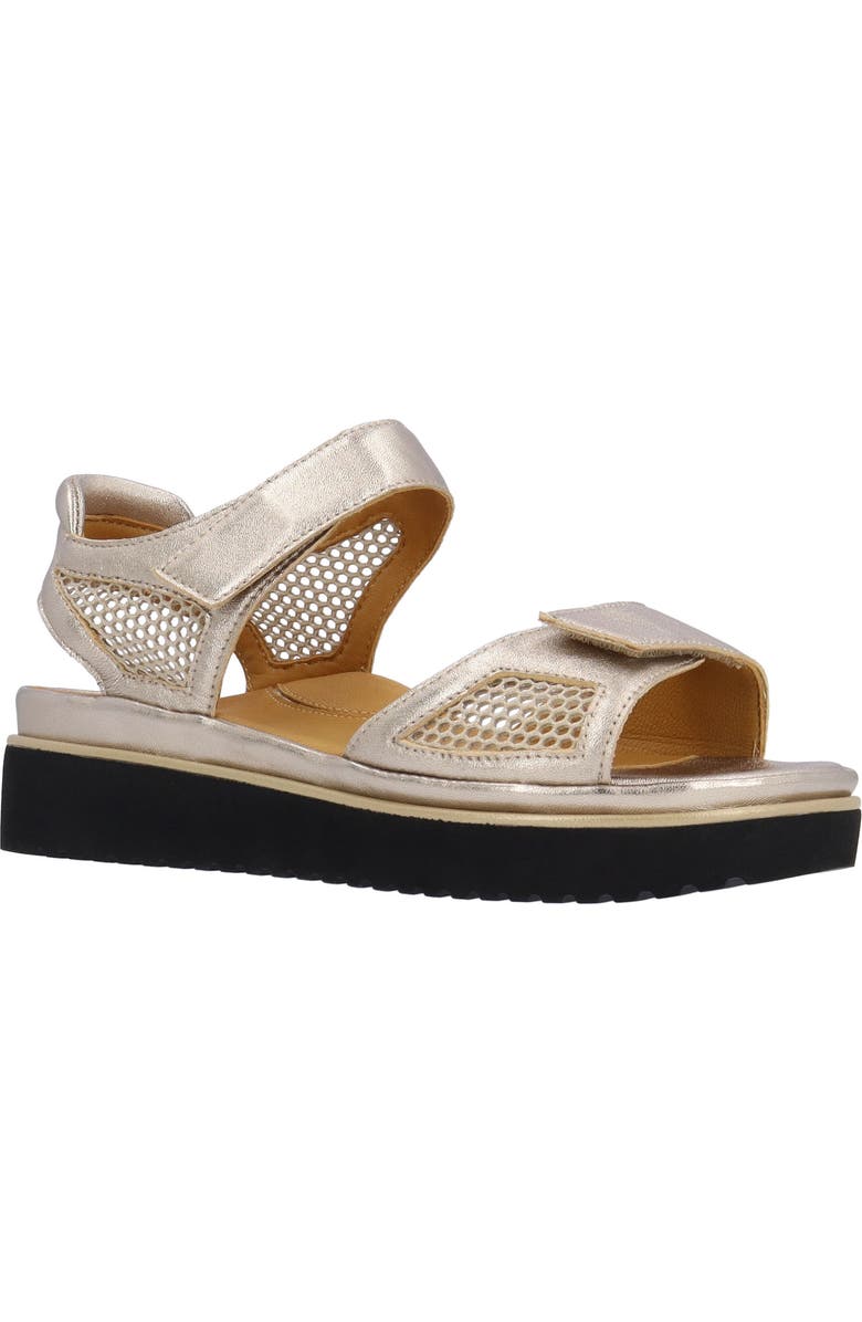 L'Amour des Pieds Arna Ankle Strap Sandal, Main, color, Champagne