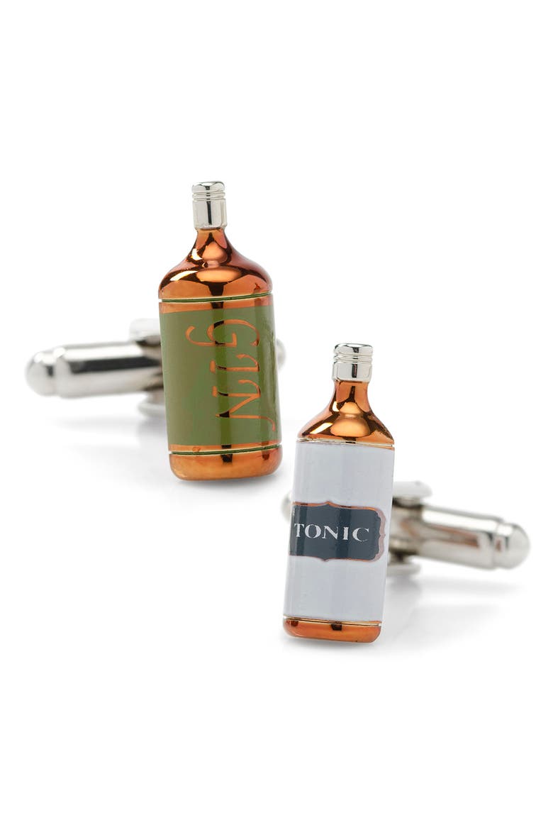 Gin & Tonic Cuff Links, Main, color, SILVER MULTI