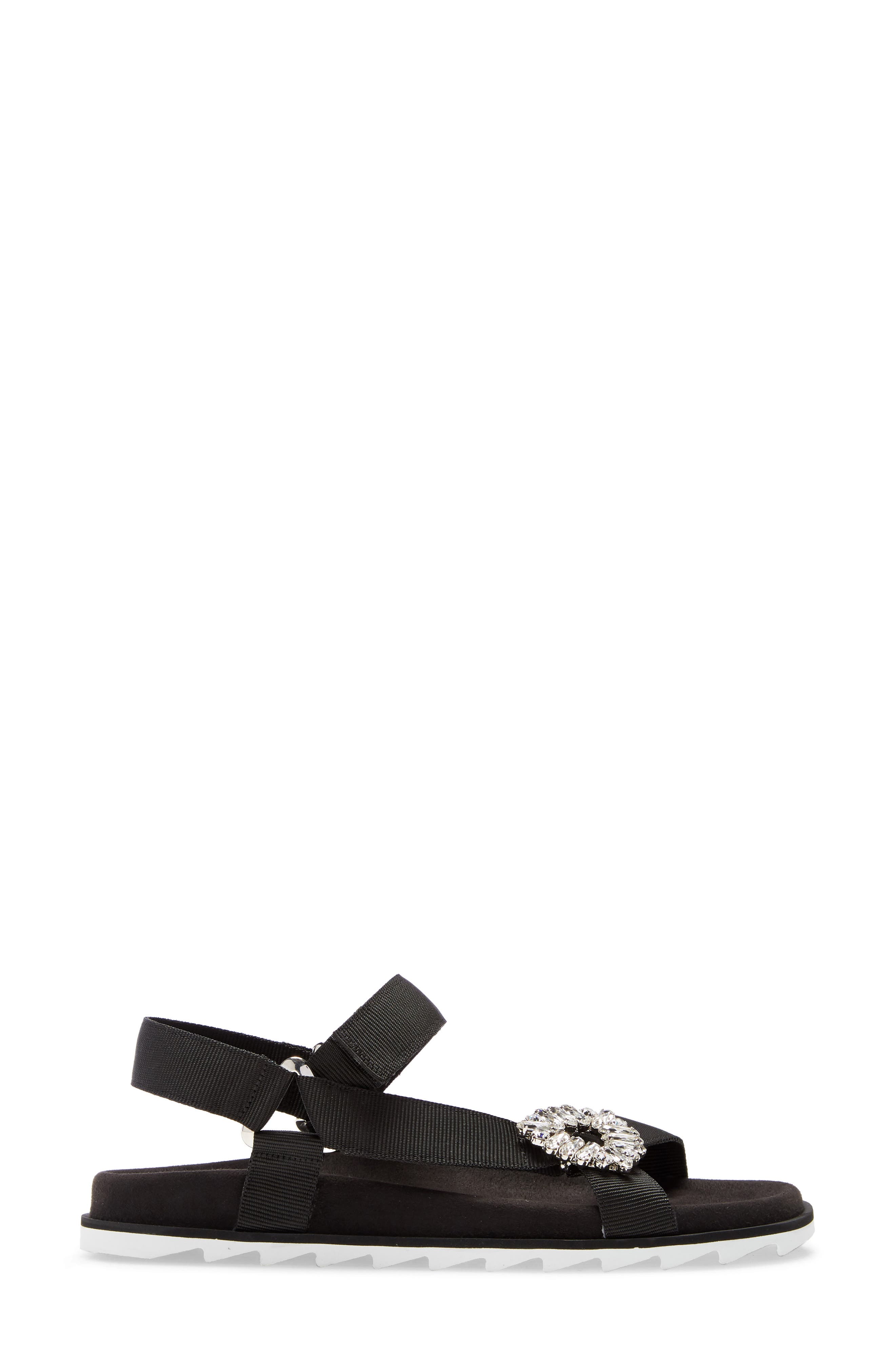 Roger Vivier Trekky Viv Crystal Buckle Sandal, Alternate, color, 