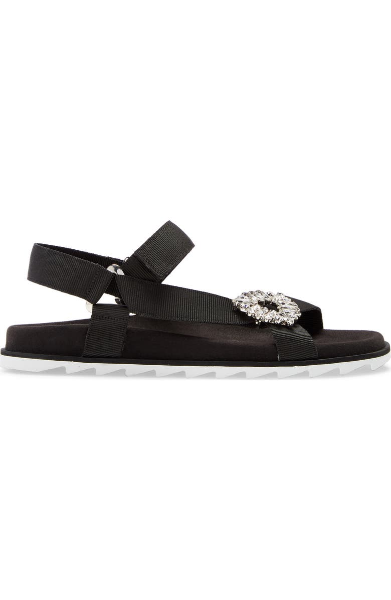Roger Vivier Trekky Viv Crystal Buckle Sandal, Alternate, color,