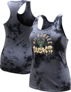 Stadium Essentials Women's Stadium Essentials  Charcoal Milwaukee Bucks Street Art Dark Crystal Washed Tank Top