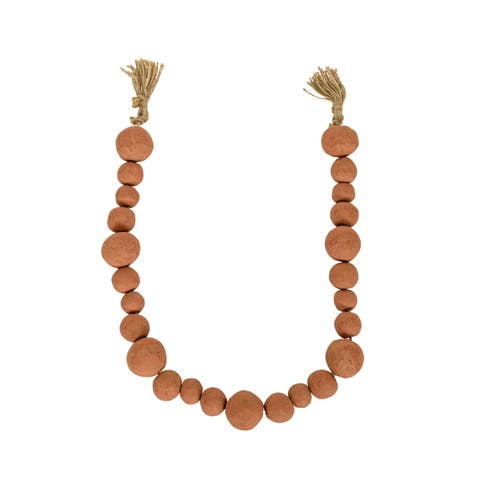 Bead Garland Terracotta & Jute