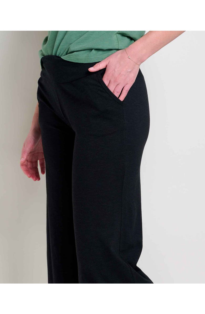 Toad & Co Chaka Wide Leg Crop Pant, Alternate, color, Black