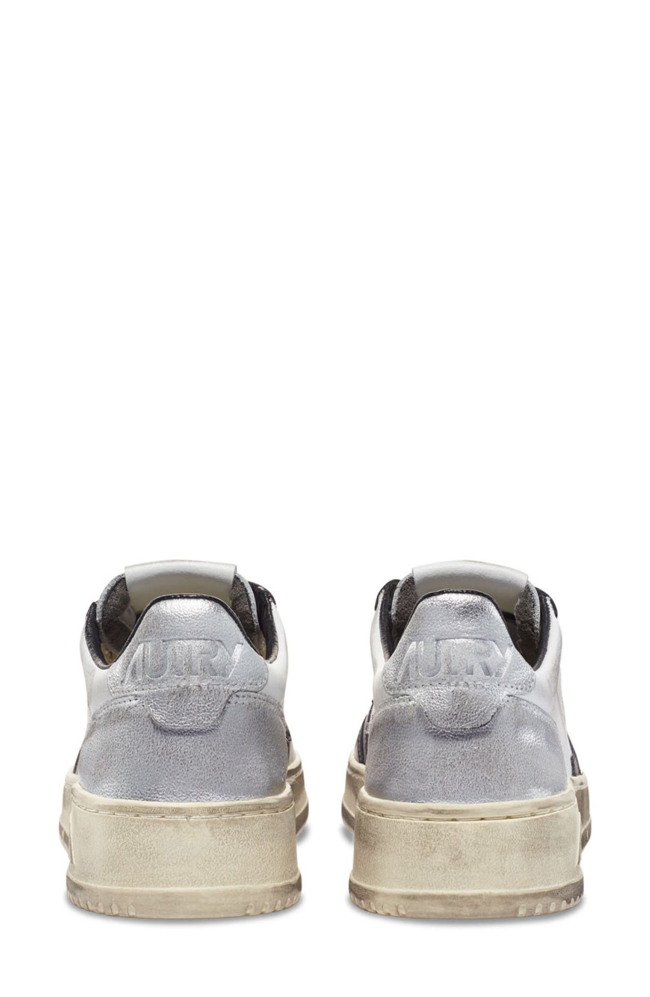 Super Low Sneaker, Alternate, color, WHITE BLACK SILVER