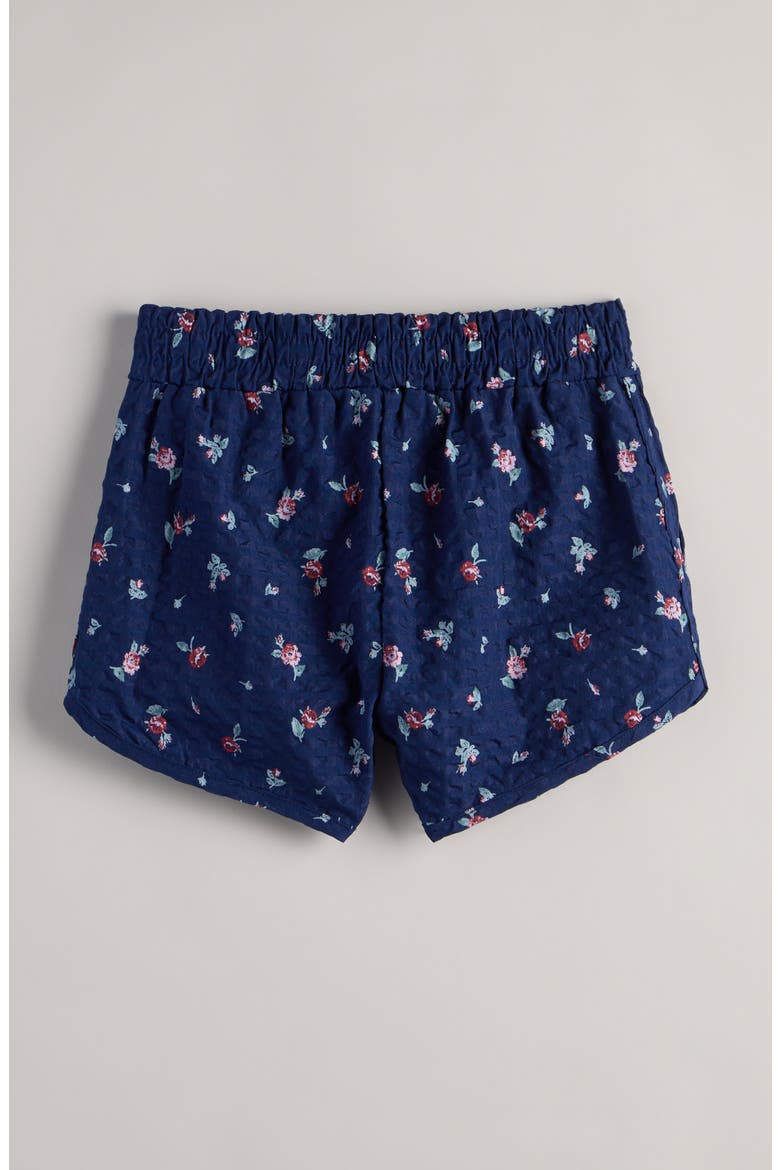 Kids' Floral Seersucker Shorts, Alternate, color, NAVY MEDIEVAL ROSEBUDS