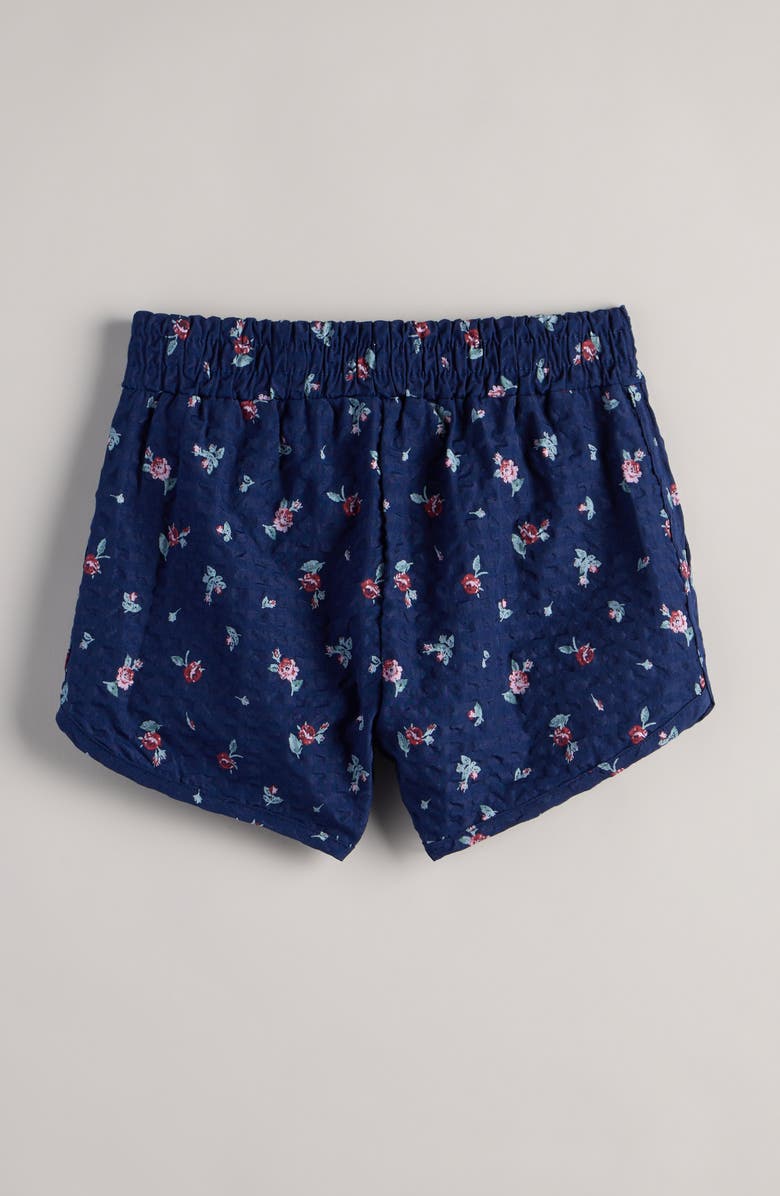 Nordstrom Kids' Floral Seersucker Shorts, Alternate, color, Navy Medieval Rosebuds