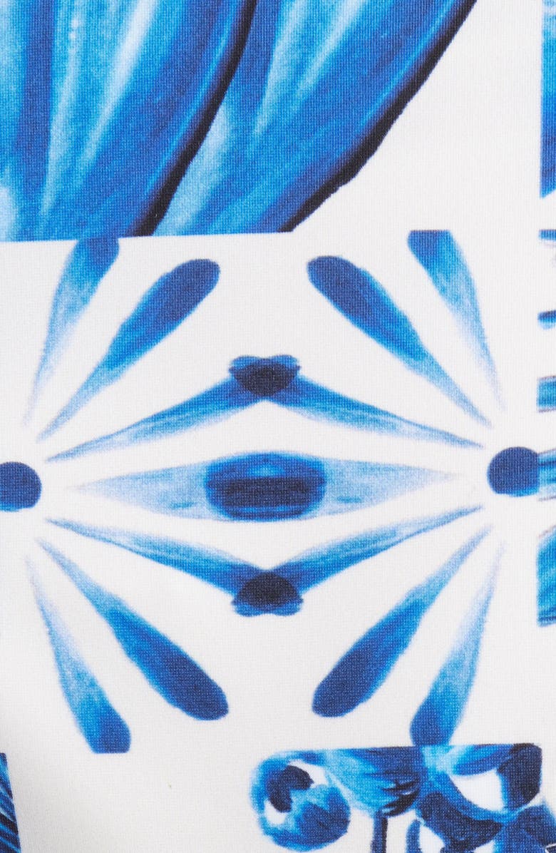 FARM Rio Garden Tiles Side Ties Bikini Bottoms, Alternate, color, Garden Tiles Off-White