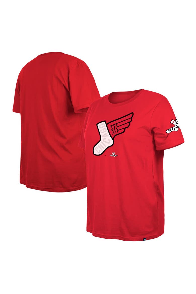 Women's New Era  Black Chicago White Sox 2025 City Connect Plus Size T-Shirt, Alternate, color, Black